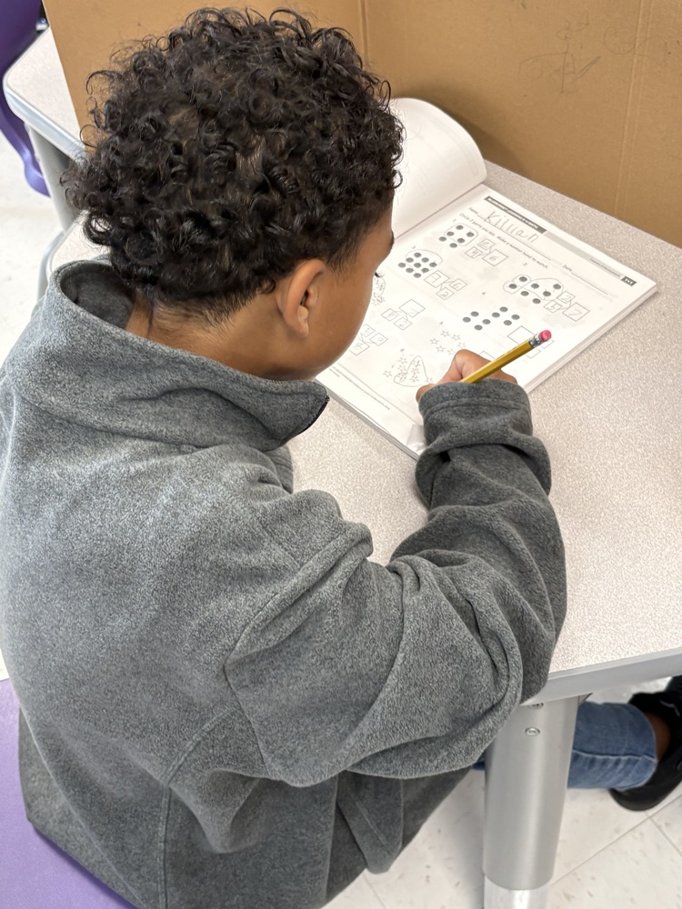 Working hard in math!