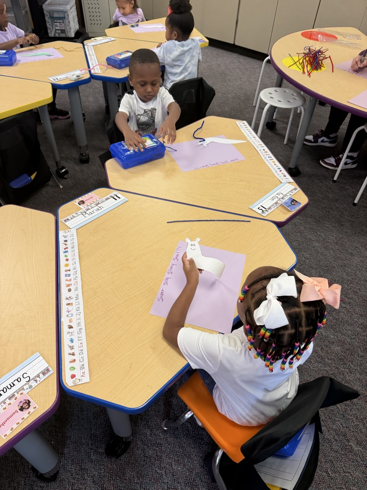working hard on their snails!