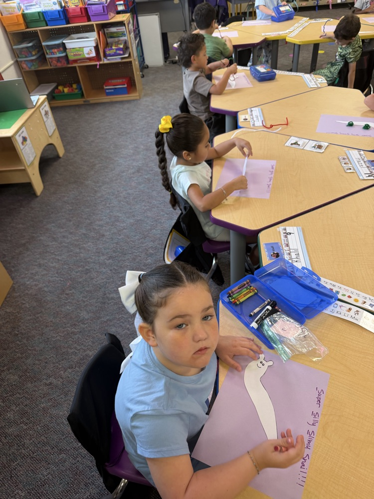working hard on their snails!