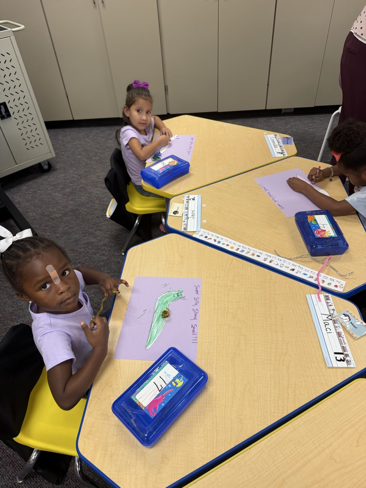 working hard on their snails!