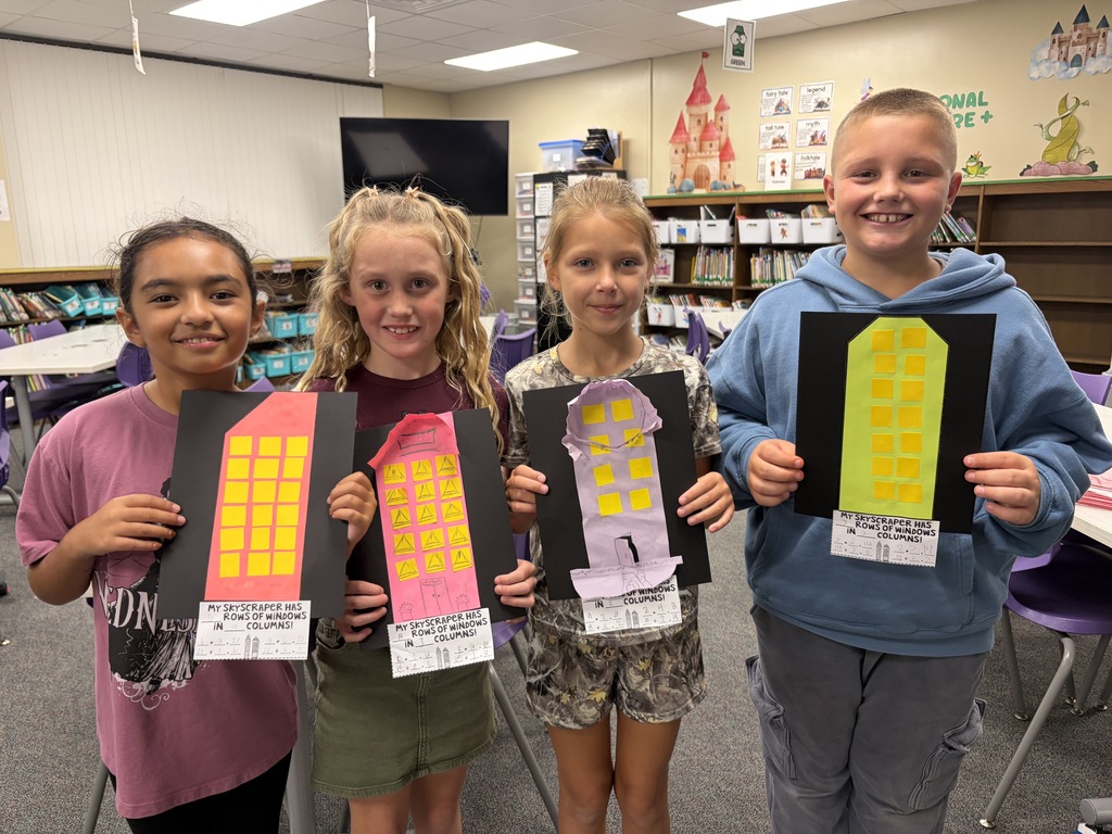 Building math skills from the ground up! 🏙️✨ Our 2nd graders combined math and art by creating "array skyscrapers" to practice counting rows and columns. Hands-on learning makes mastering new math concepts so much fun! 📐✏️