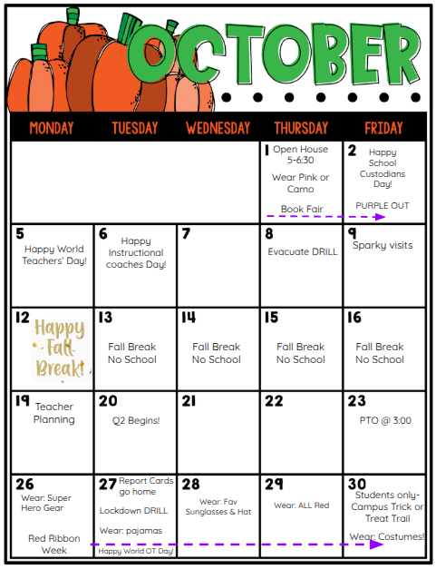 October Calendar