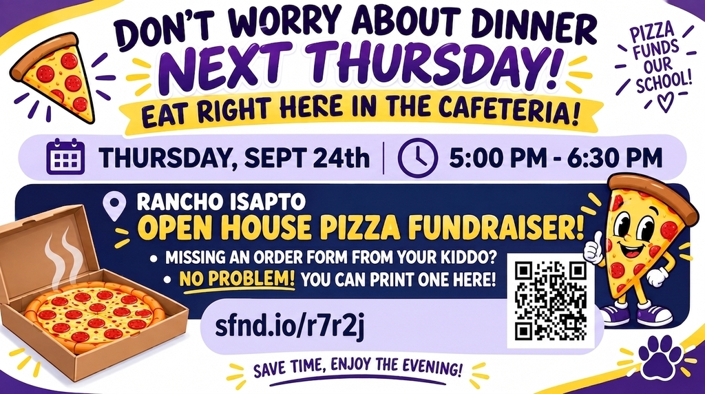 Open House Pizza Fundraiser
