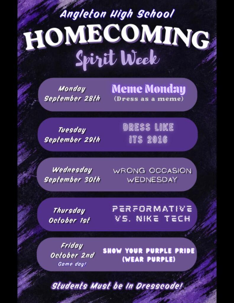 HoCo Spirit Week 2026