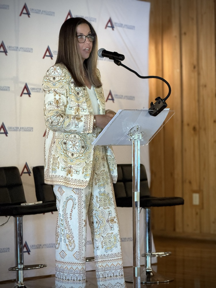 Celia Lewis speaking at Blossoming Reverie