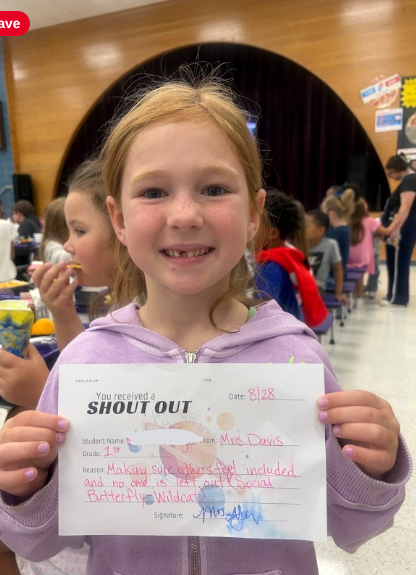 Spreading kindness every day! Big shout out to this amazing 1st grader for going above and beyond to make sure every classmate feels included and valued. Small acts of kindness make a huge difference in our school family!