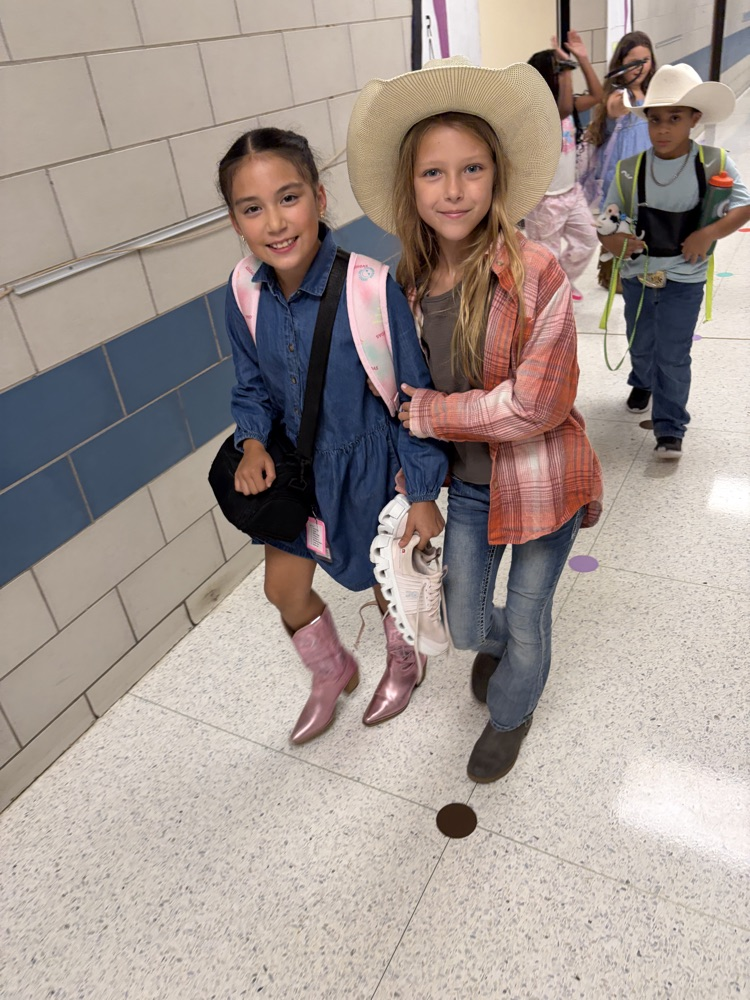 Today was western day and tomorrow is nerds versus jocks!