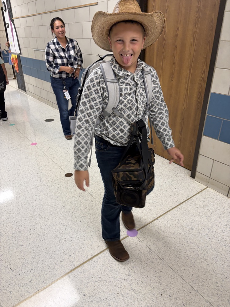 Today was western day and tomorrow is nerds versus jocks!