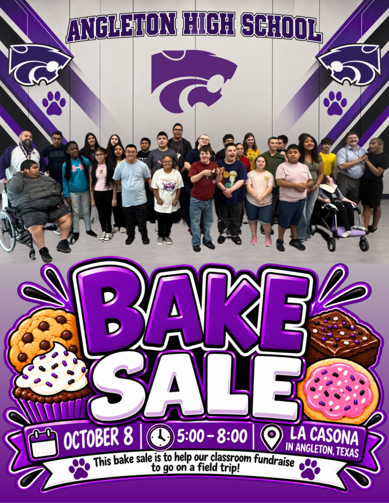 AHS Student Bake Sale 10/8 at La Casona Angleton
