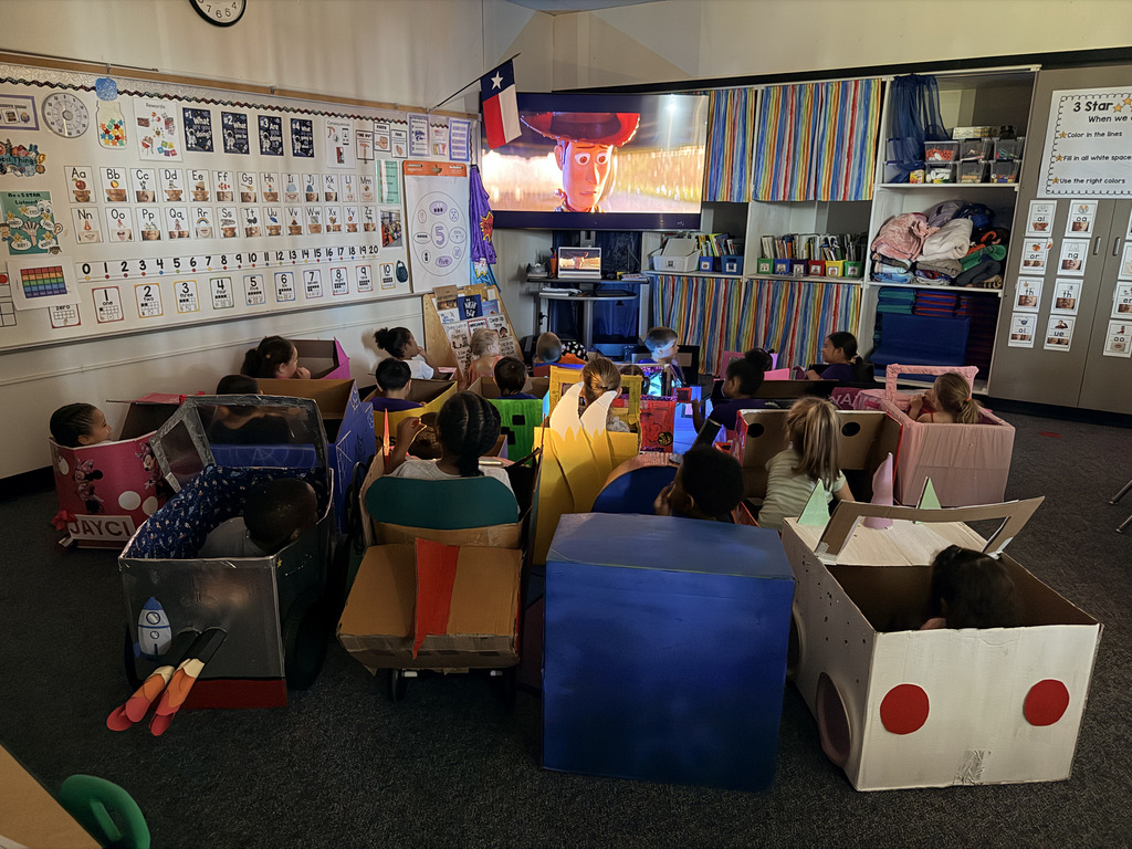 Our Pre-K students finished up their box unit in the most creative way possible! The kids brought their hand-crafted cardboard cars to class and parked them in the classroom for a special drive-in movie day. We love seeing their big smiles and incredible imaginations come to life!