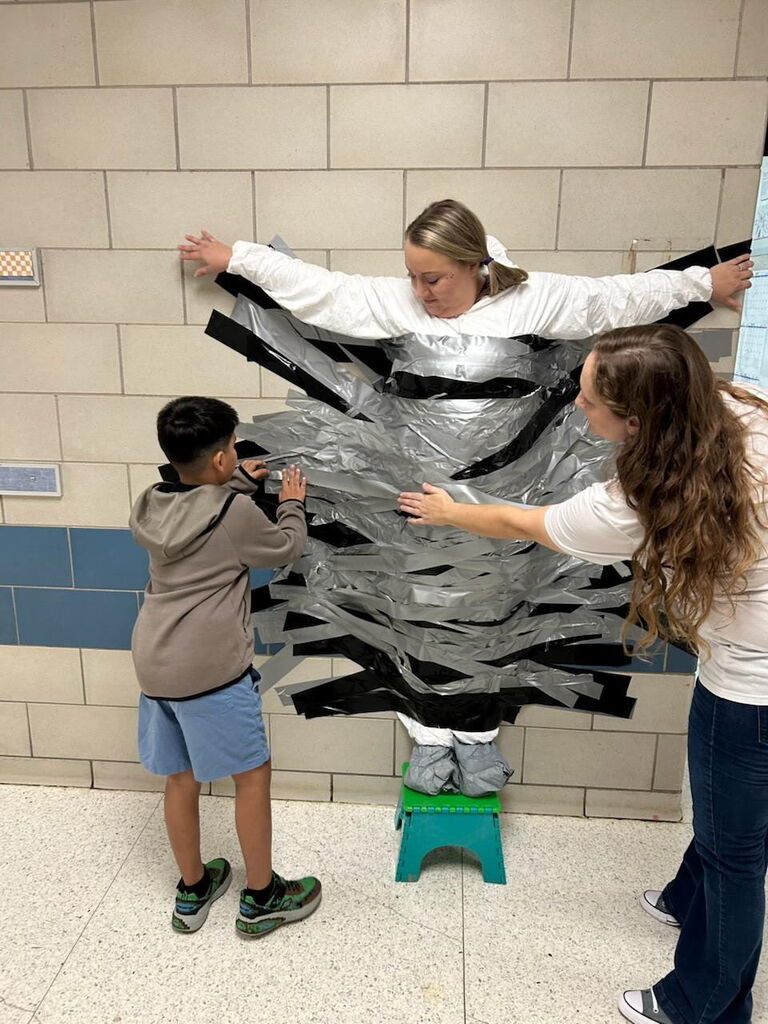 When we say we stick together to hit our goals, we mean it! Huge thanks to our amazing principal for being such a good sport today—because we reached our fundraising goal, students got to duct-tape her to the wall! We love seeing our school community come together to support our students.