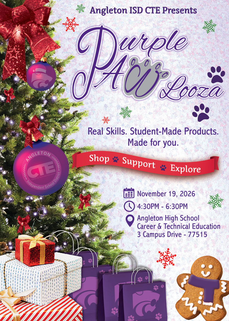AISD CTE Purple PawLooza event: November 19 from 4:30 to 6:30 p.m. at CTE Center (3 Campus Drive)