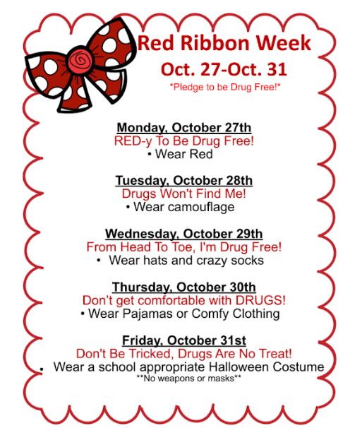 Red ribbon week graphic
