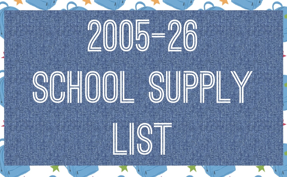 School Supply List