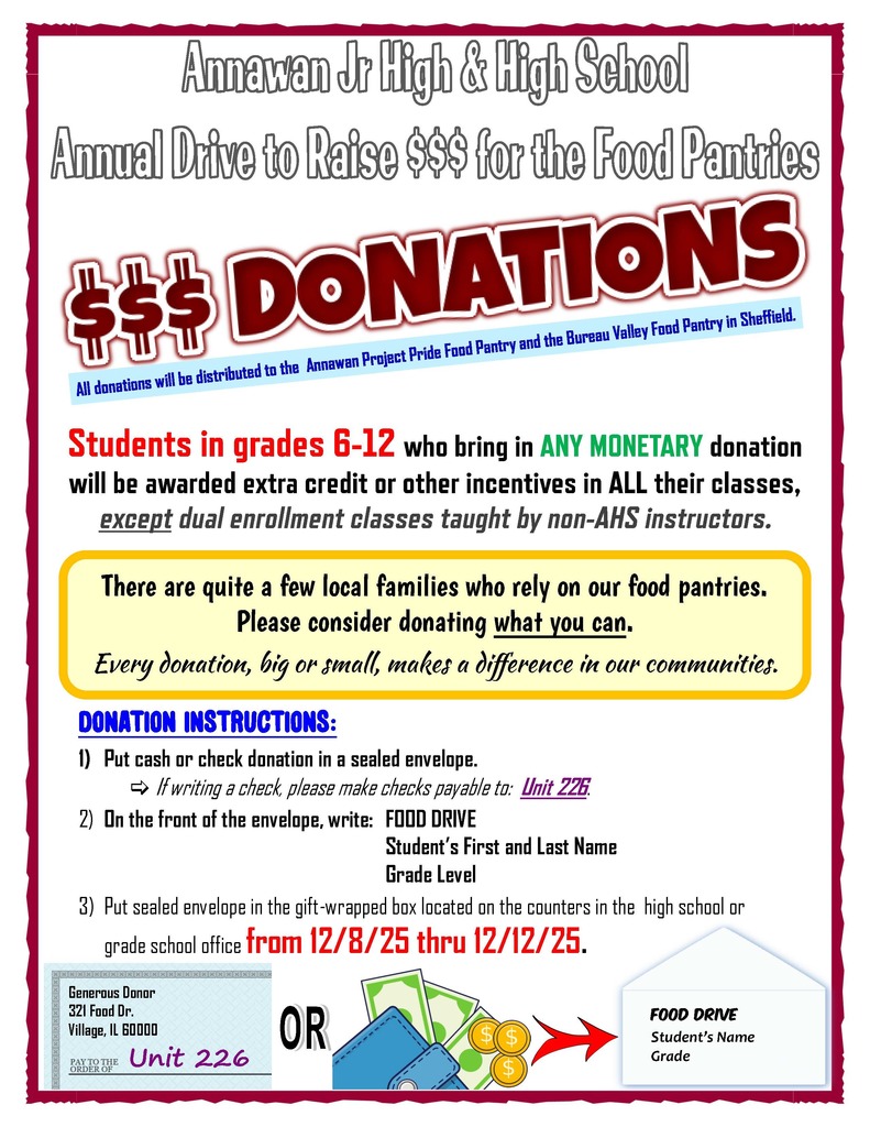 2025 - Food Drive Donations Flier