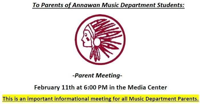parent meeting for annawan music department students - fundraiser