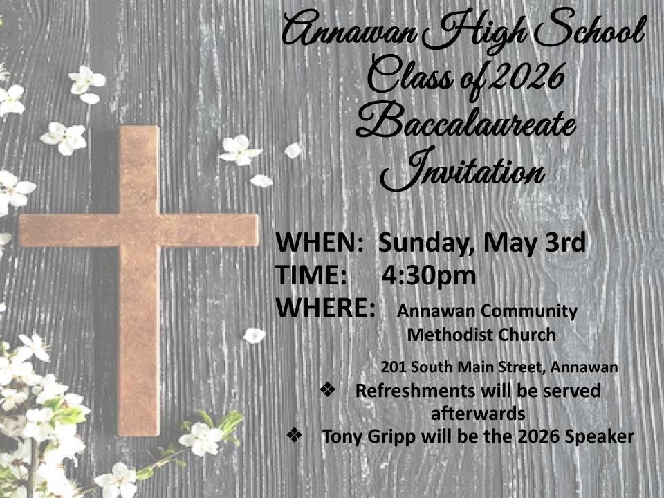 Baccalaureate Ceremony Invitation