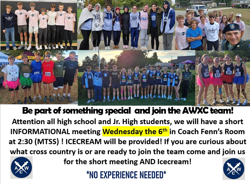 cross country meeting flier - May 6, 2026 in Mr. Fenn's Room during MTSS period (2:30pm)