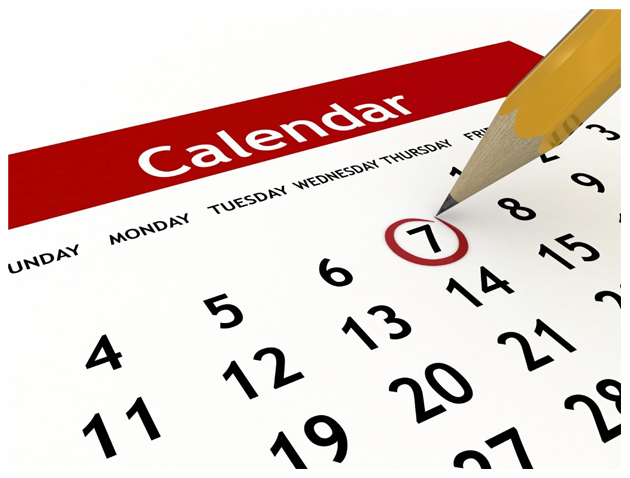 picture of a calendar and a pencil circling a date