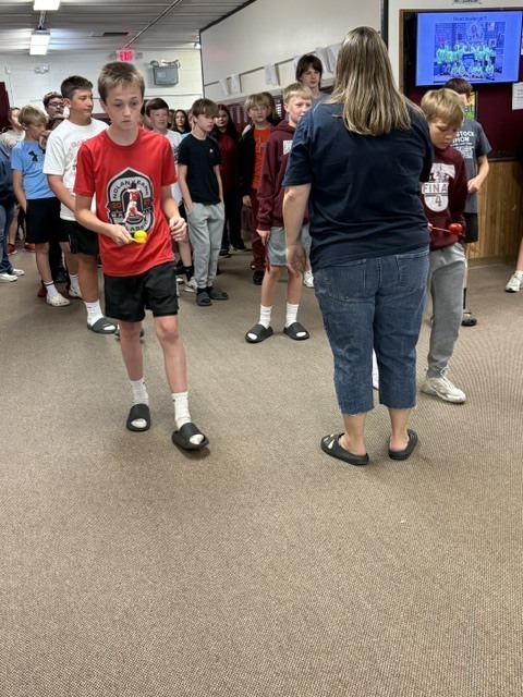 students participating in field day activities