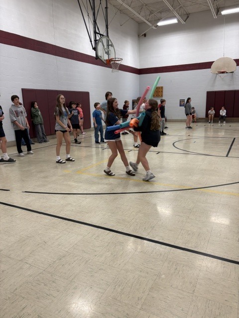 students participating in field day activities