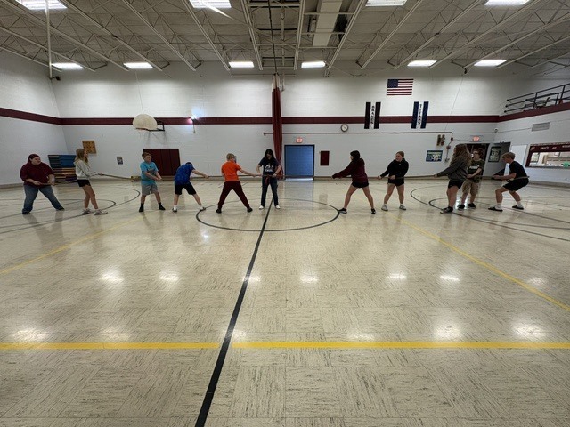students participating in field day activities