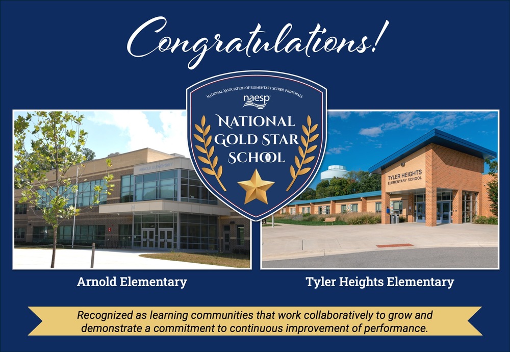Arnold and Tyler Heights elementaries named National Gold Star Schools