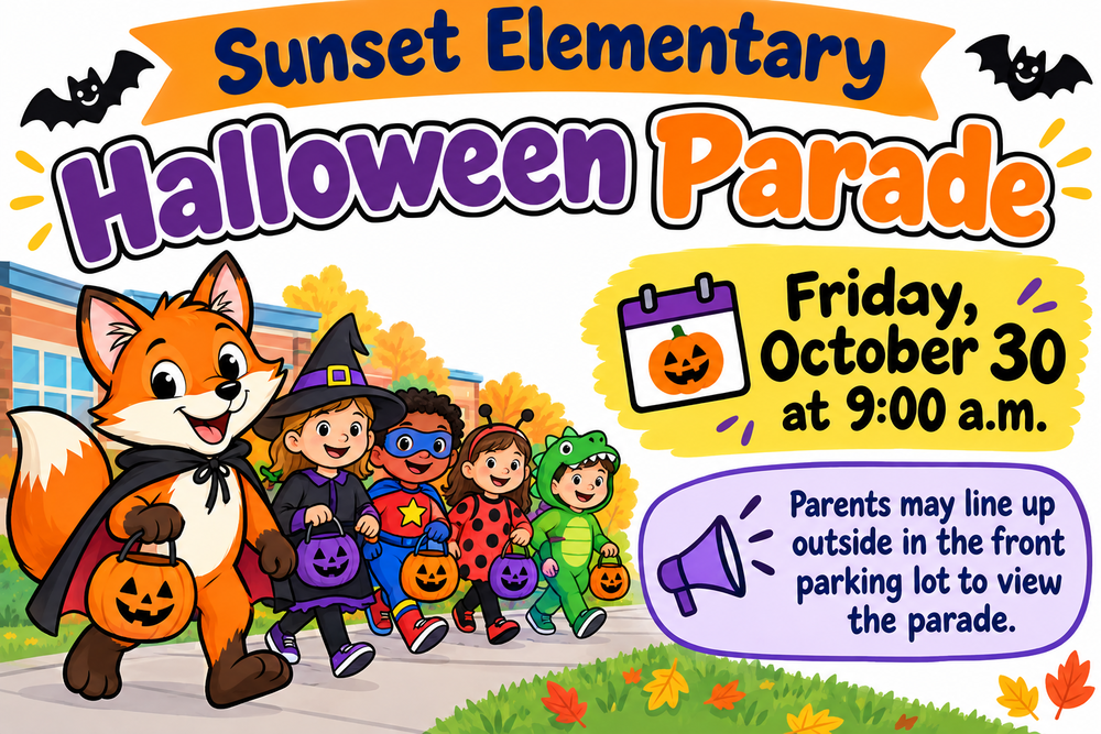 Halloween Parade October 30 at 9:00 a.m.