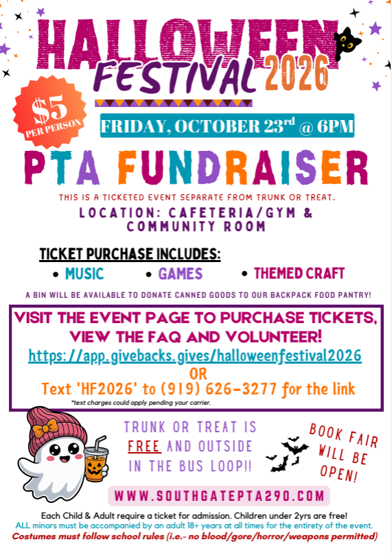 Halloween Festival Oct 26 English