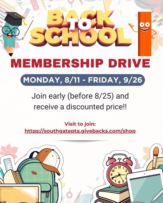 BacktoSchool Membership Drive