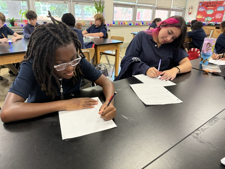 Students working in a classroom 