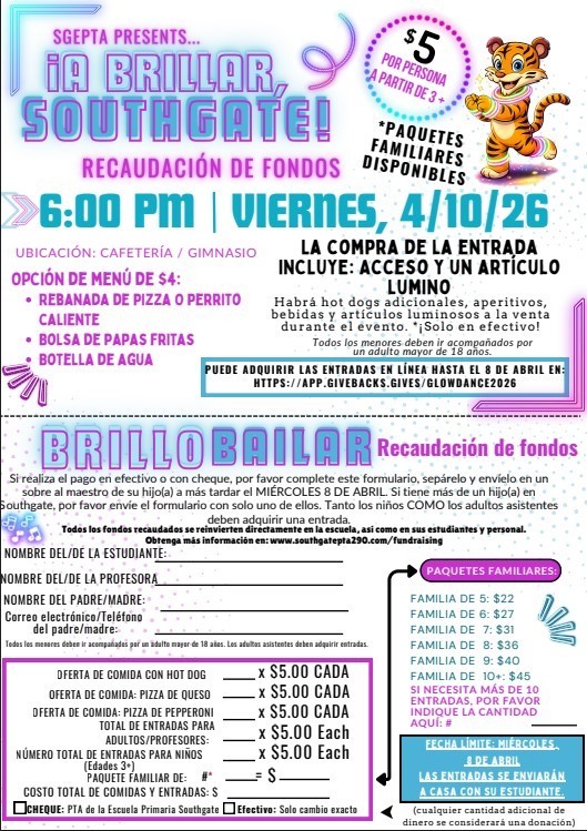 Let's Glow Dance April 26 Spanish