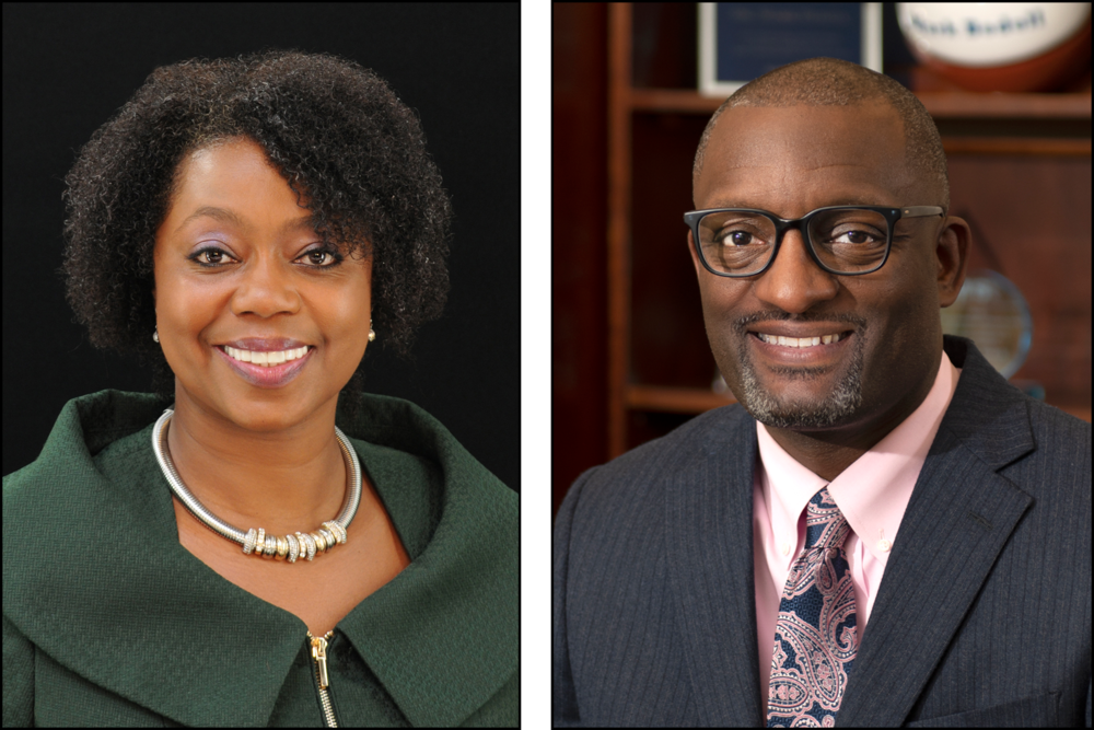 Board Preisdent Gloria Dent and Superintendent of Schools Dr. Mark Bedell