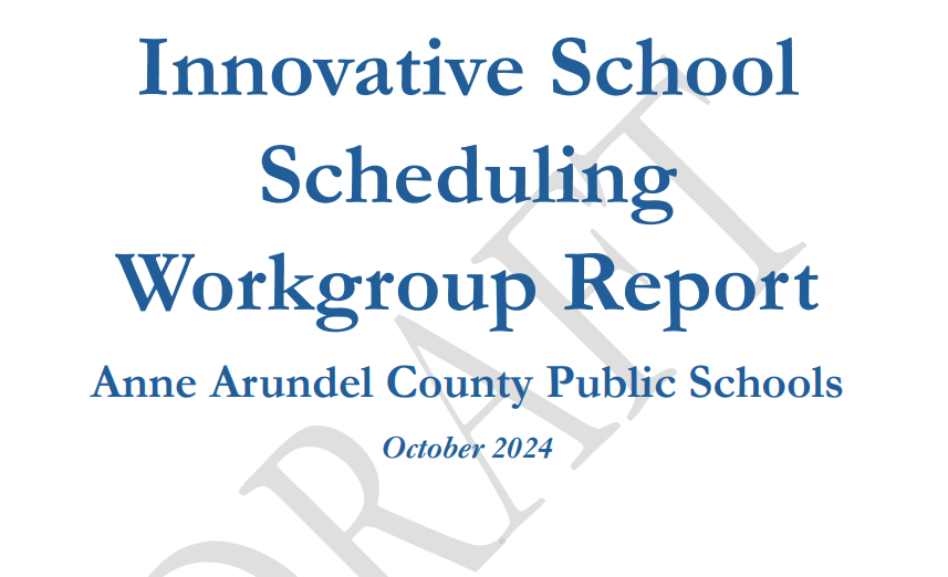 Innovative School Scheduling Workgroup Draft Report Cover