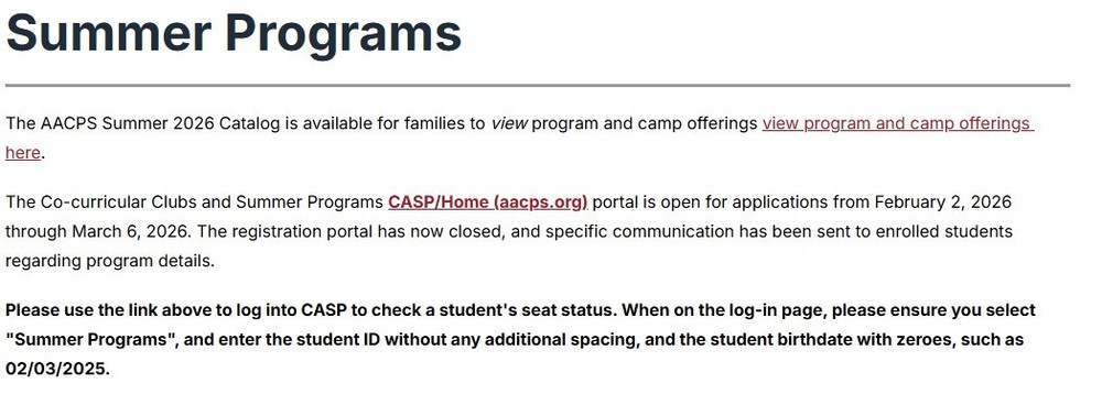 Summer Programs 2026 Catalog