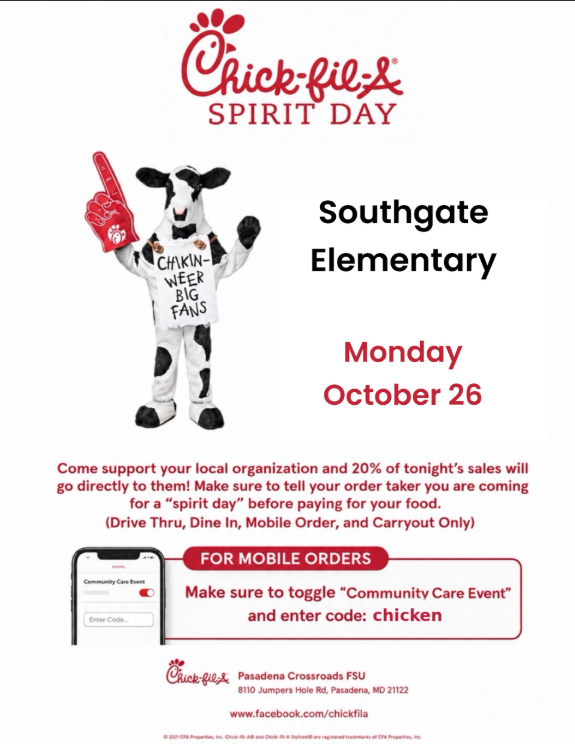 Chick Fil A spirit day