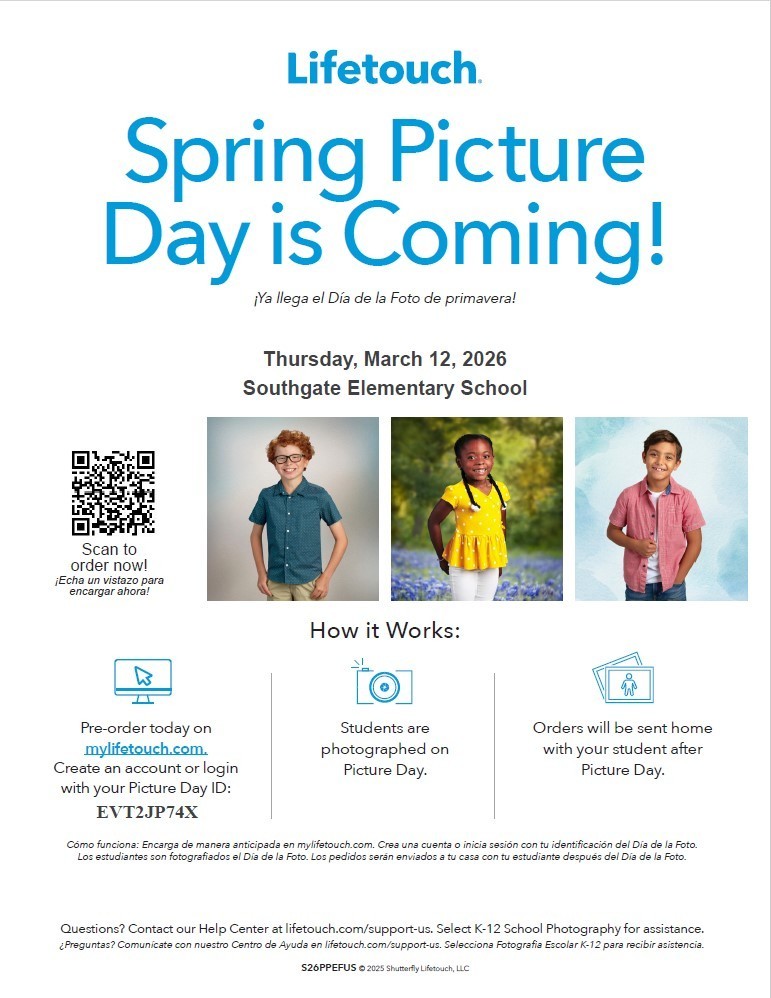 Spring Picture Day March 26