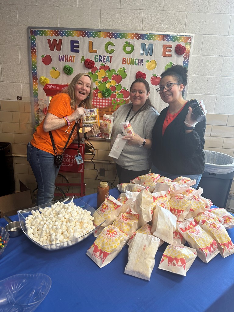 adults at popcorn table