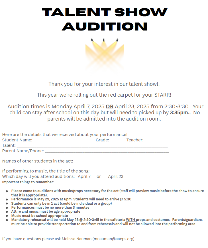 Talent Show Audition