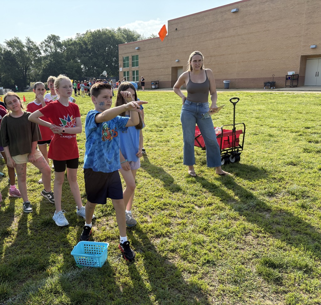 volunteer with bean bags