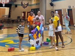 Block party participants