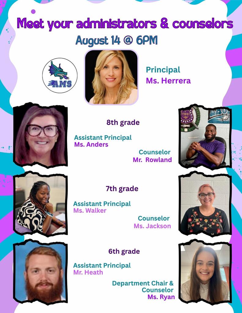 Photos of administrators and counselors