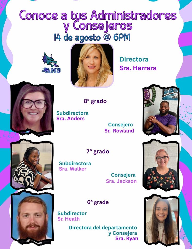 Administradores y Consejeros de Annapolis Middle School