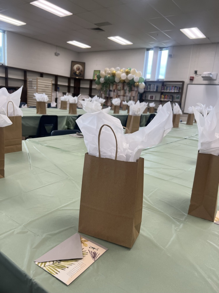 gift bags on table