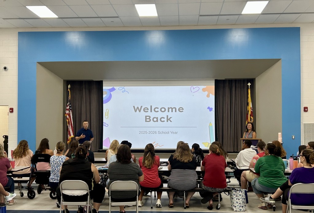 Teachers attending a welcome back meeting
