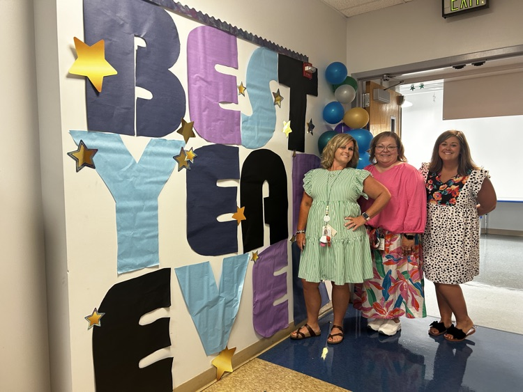 teachers by balloons