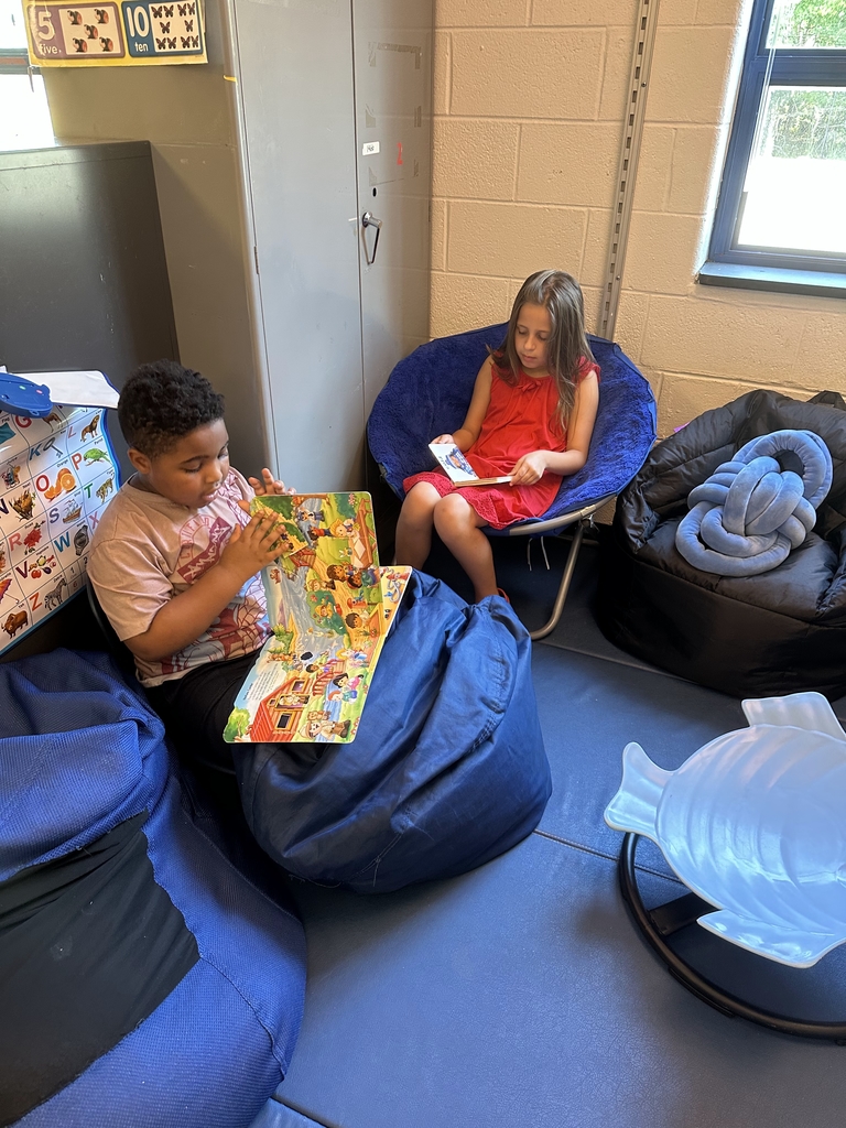 students reading