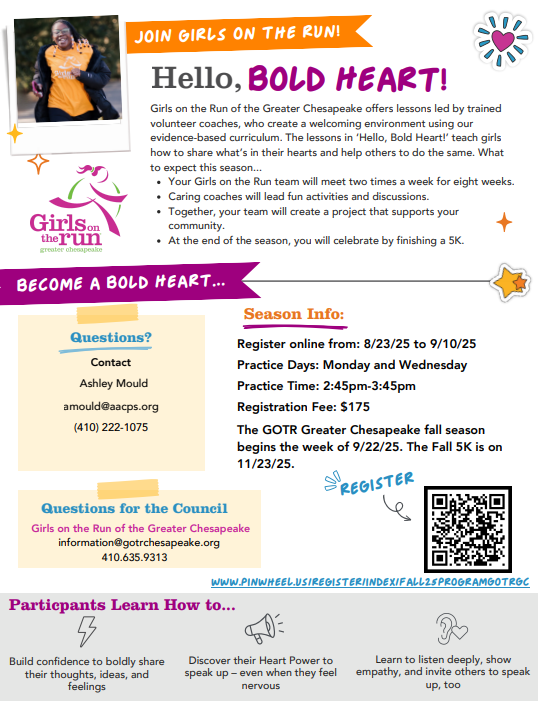 Girls on the Run flyer