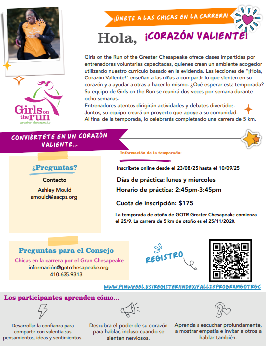 Girls on the Run flyer- SP