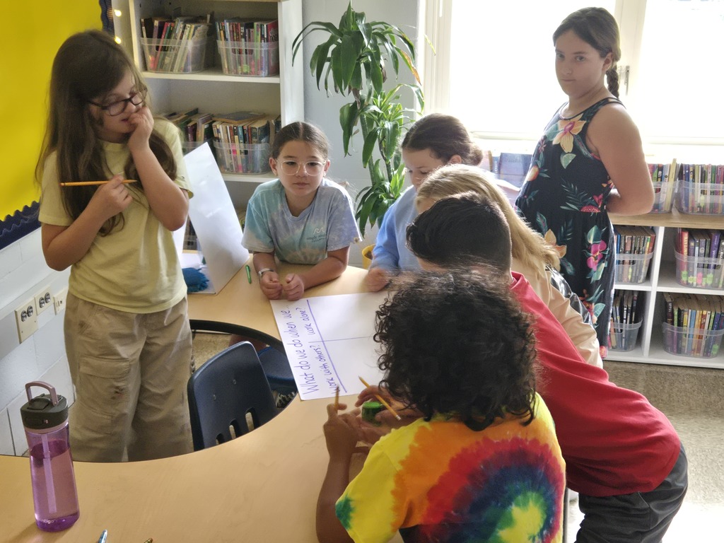 Students working at table 